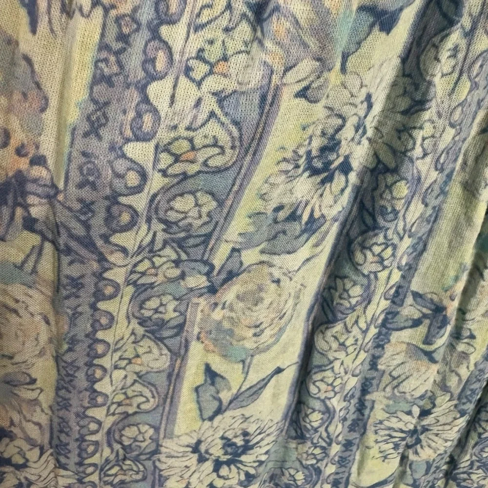 Free People Bohemian 70s Patchwork Hippie Lost Palms Craft Maxi Dress Medium - Picture 13 of 17
